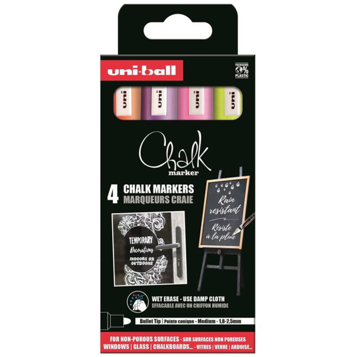 Chalk Marker PWE-5M 4-set No 2 i gruppen Penne / Mærkning og kontor / Markeringspenne hos Pen Store (132736)