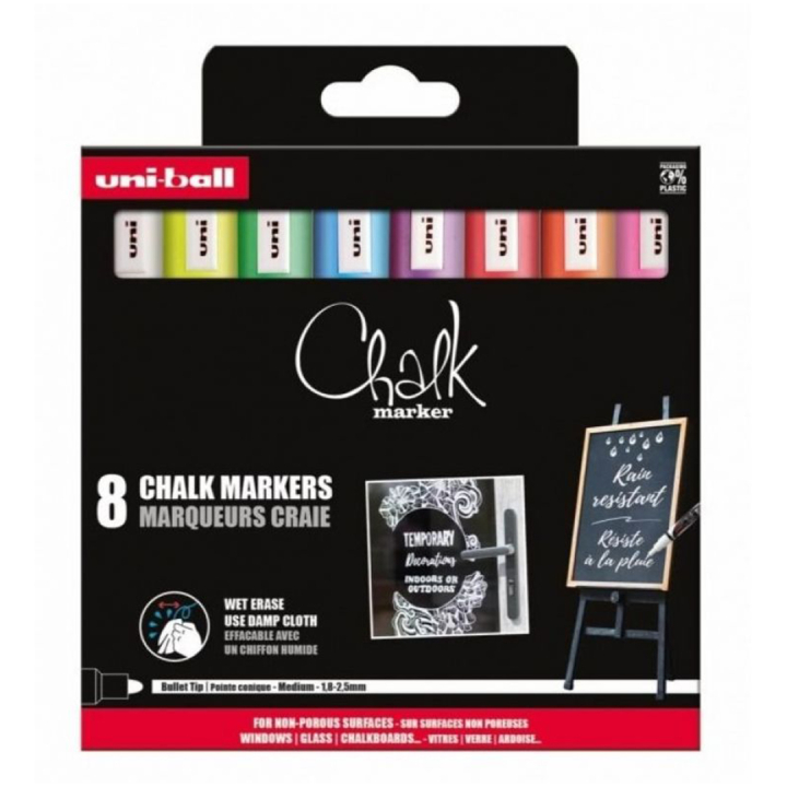 Chalk Marker PWE-5M 8-set i gruppen Penne / Mærkning og kontor / Markeringspenne hos Pen Store (132738)