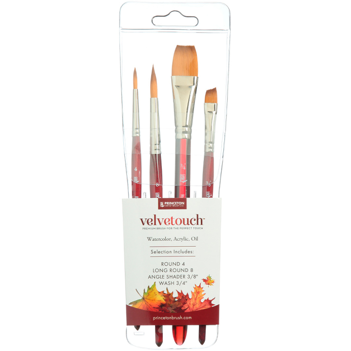 Velvetouch Syntetpensel kort skaft Professional 4-set i gruppen Kunstnerartikler / Pensler / Akrylpensler hos Pen Store (132841)