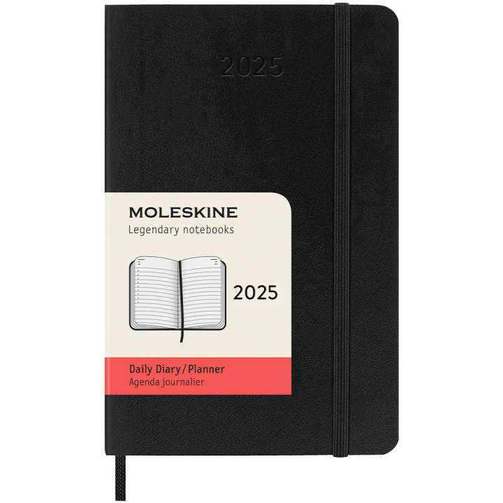 12M Daily Kalender 2025 Softcover Pocket Black i gruppen Papir & Blok / Kalendere / 12 mdr kalendere hos Pen Store (133771)