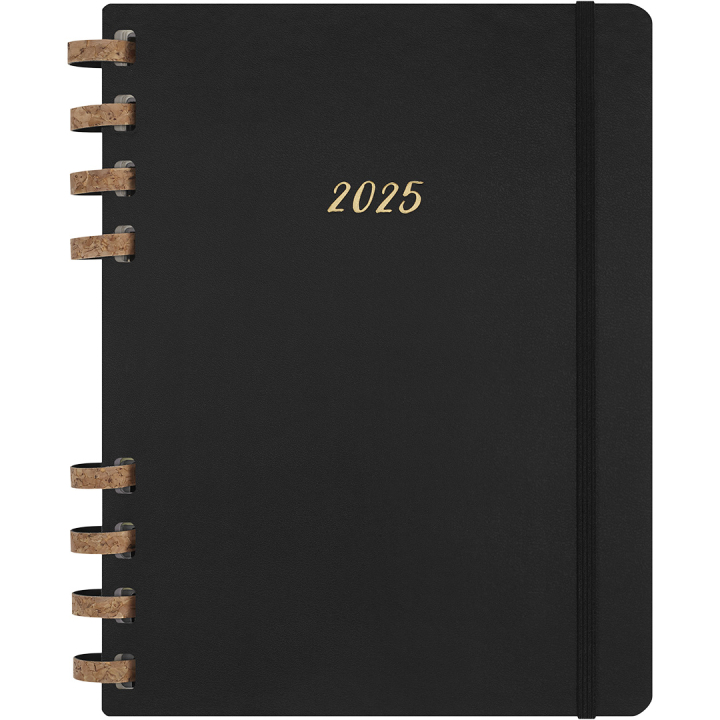 12M Spiral Planner 2025 XL Black i gruppen Papir & Blok / Kalendere / 12 mdr kalendere hos Pen Store (133785)