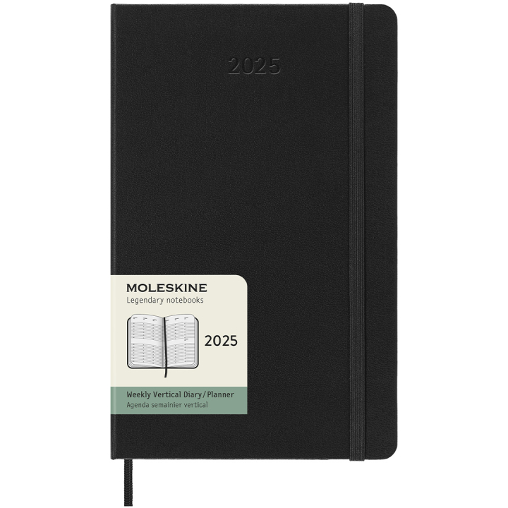 12M Weekly Planner Vertical Hardcover 2025 Pocket Black i gruppen Papir & Blok / Kalendere / 12 mdr kalendere hos Pen Store (133813)