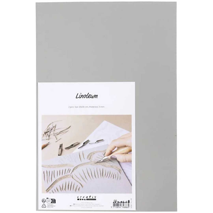 Linoleum 20x30 cm 2-pak i gruppen Hobby & Kreativitet / Skabe / Linoleumstryk hos Pen Store (133826)