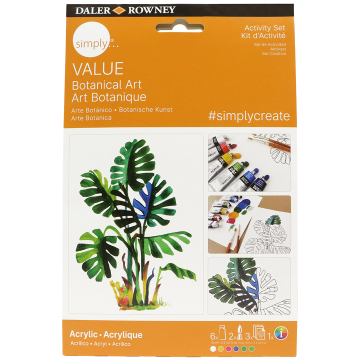 Simply Maling af planter med akrylmaling trin for trin i gruppen Kunstnerartikler / Kunstnerfarver / Akrylmaling hos Pen Store (133866)