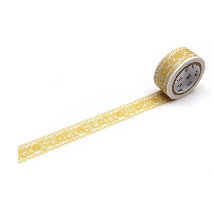 Washi-tape William Morris Orange border x MT i gruppen Hobby & Kreativitet / Hobbytilbehør / Washi Tape hos Pen Store (134049)