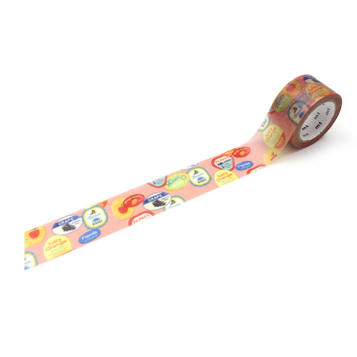 Washi-Tape Retrofruitlabel i gruppen Hobby & Kreativitet / Hobbytilbehør / Washi Tape hos Pen Store (134051)