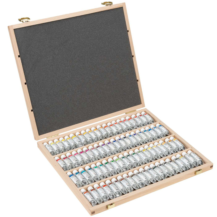 Horadam Aquarell Wooden Box 80x5 ml i gruppen Kunstnerartikler / Kunstnerfarver / Akvarelmaling hos Pen Store (134341)