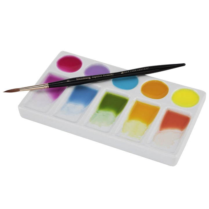 Artists porcelænspalette rektangulær 22x20 cm i gruppen Kunstnerartikler / Studie / Paletter hos Pen Store (134469)