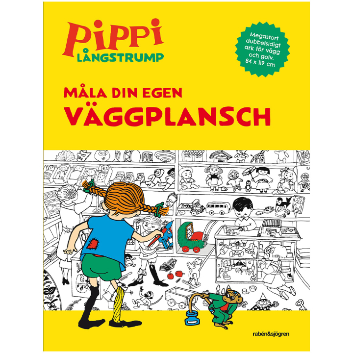 Pippi Langstrømpe - Mal din egen vægplakat i gruppen Kids / Sjovt og lærerigt / Farvelægning og håndværksbøger / Malebøger hos Pen Store (134497)