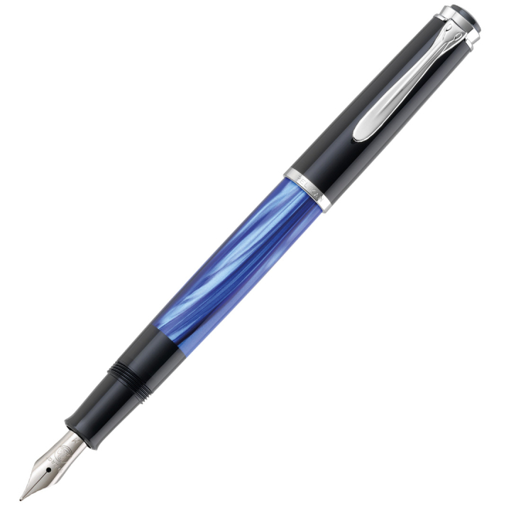 Souverän M205 Fyldepen Blue-marbled i gruppen Penne / Fine Writing / Fyldepenne hos Pen Store (134774_r)