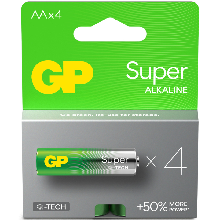 Batteri Super Alkaline AA 4-pak i gruppen Hobby & Kreativitet / Hobbytilbehør / Batterier hos Pen Store (134791)