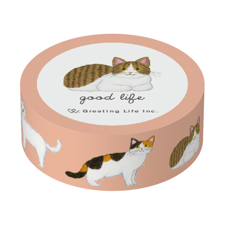 Washi-tape Yusuke Yonezu Cats i gruppen Hobby & Kreativitet / Hobbytilbehør / Washi Tape hos Pen Store (134803)