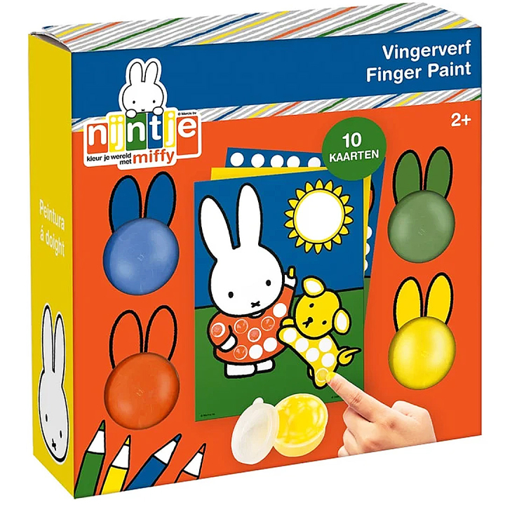 Miffy fingermaling 4 farver + 10 billeder i gruppen Kids / Farve og maling til børn / Maling til børn / Fingermaling hos Pen Store (134901)