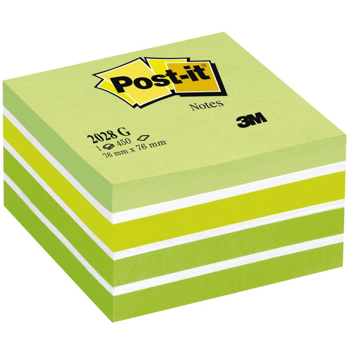 Post-it Note Cube 76x76 Pastelgrøn i gruppen Papir & Blok / Skriv og noter / Post-it og notesblokke hos Pen Store (134932)