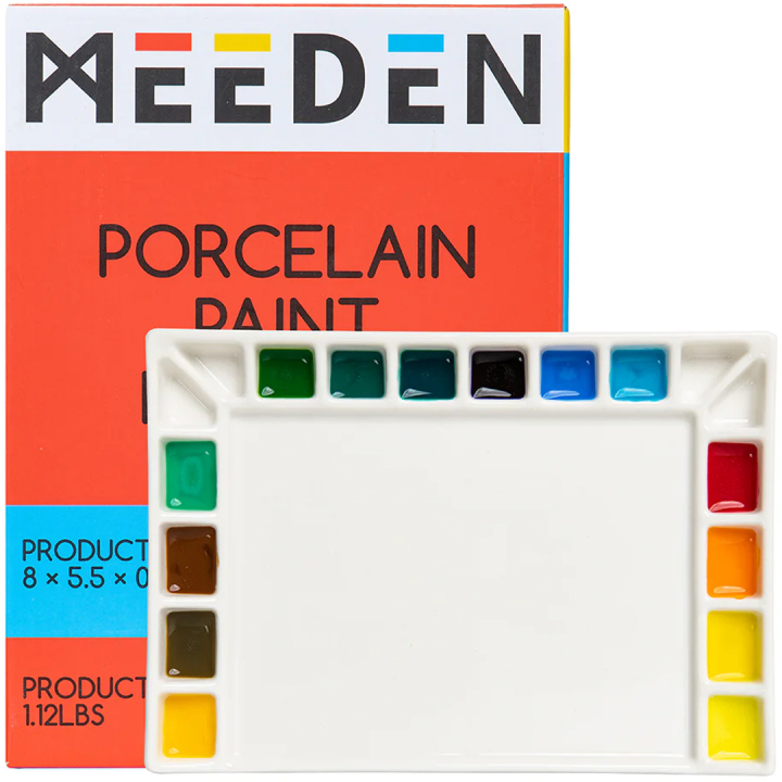 Rektangulær porcelænspalette 14x20 cm i gruppen Kunstnerartikler / Studie / Paletter hos Pen Store (135009)