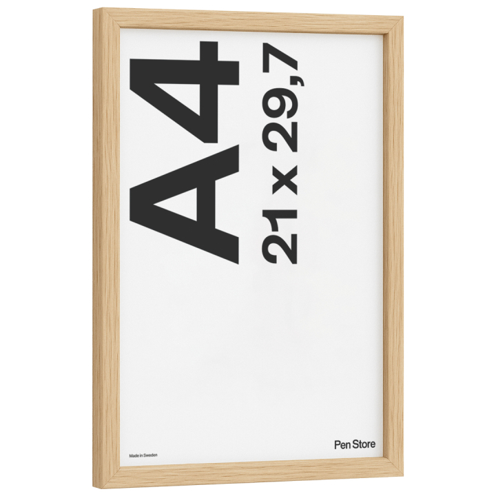 Ramme i eg 21x29,7 cm A4 i gruppen Hobby & Kreativitet / Organisere / Rammer / Egetræsrammer hos Pen Store (135058)