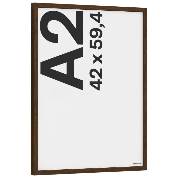 Træramme valnødfarve 42x59,4 cm A2 i gruppen Hobby & Kreativitet / Organisere / Rammer / Rammer i valnødfarve hos Pen Store (135075)