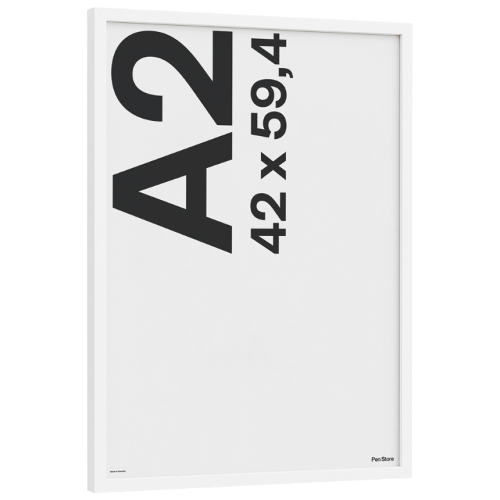 Træramme hvid 42x59,4 cm A2 i gruppen Hobby & Kreativitet / Organisere / Rammer / Hvide rammer hos Pen Store (135099)