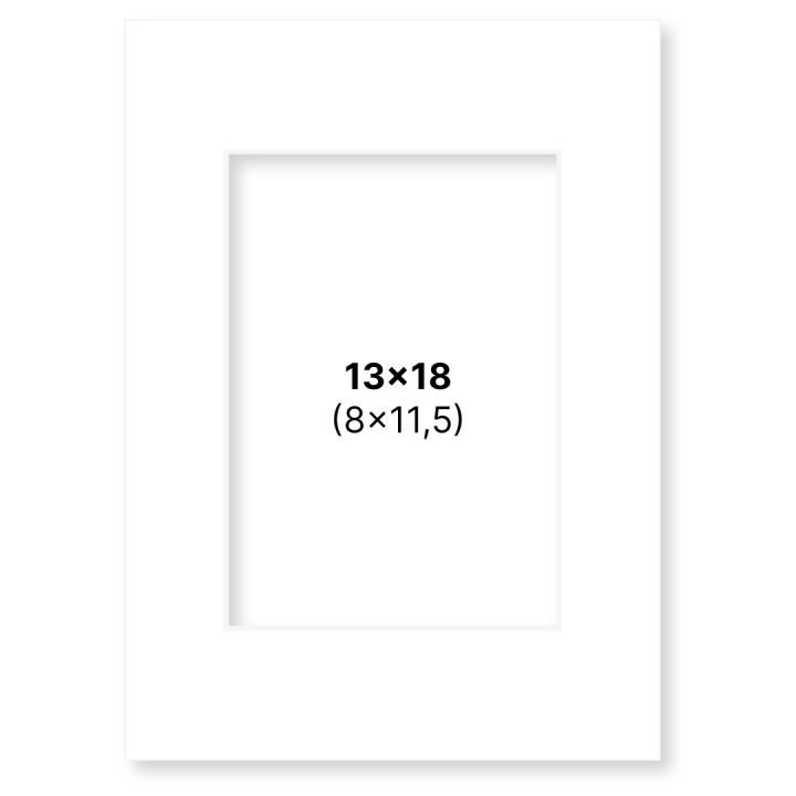 Passepartout Hvid 13x18 cm i gruppen Hobby & Kreativitet / Organisere / Rammer / Passepartout hos Pen Store (135102)