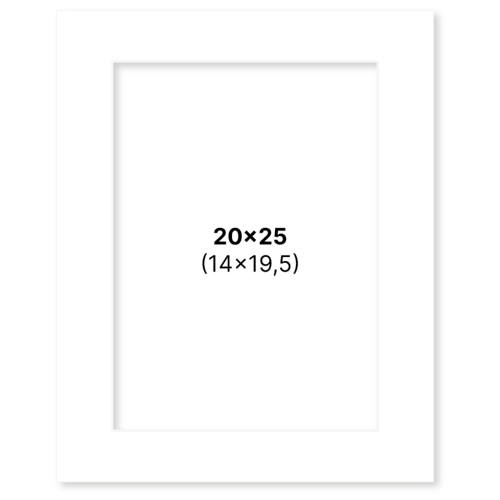 Passepartout Hvid 20x25 cm i gruppen Hobby & Kreativitet / Organisere / Rammer / Passepartout hos Pen Store (135105)