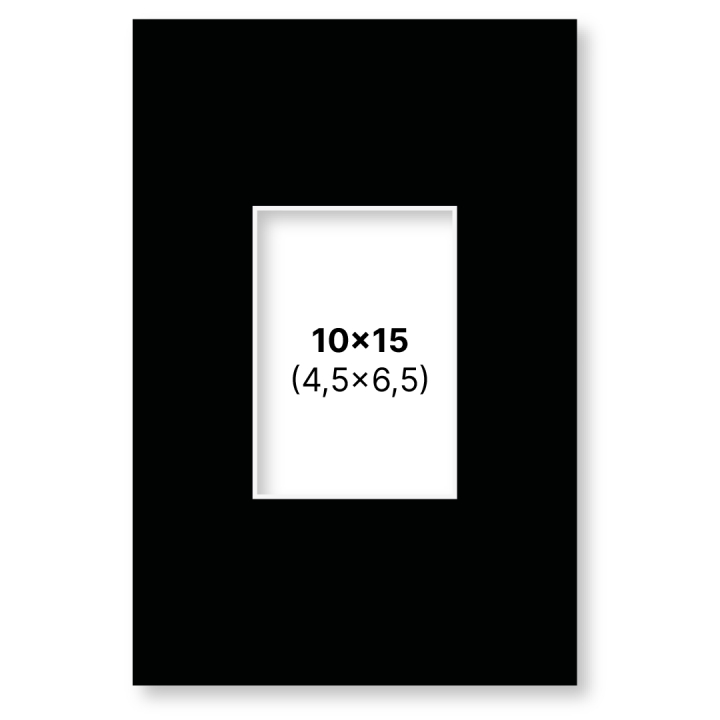 Passepartout Sort 10x15 cm i gruppen Hobby & Kreativitet / Organisere / Rammer / Passepartout hos Pen Store (135113)