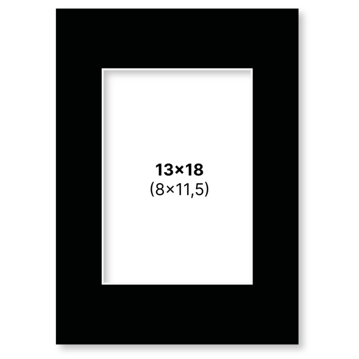 Passepartout Sort 13x18 cm i gruppen Hobby & Kreativitet / Organisere / Rammer / Passepartout hos Pen Store (135114)