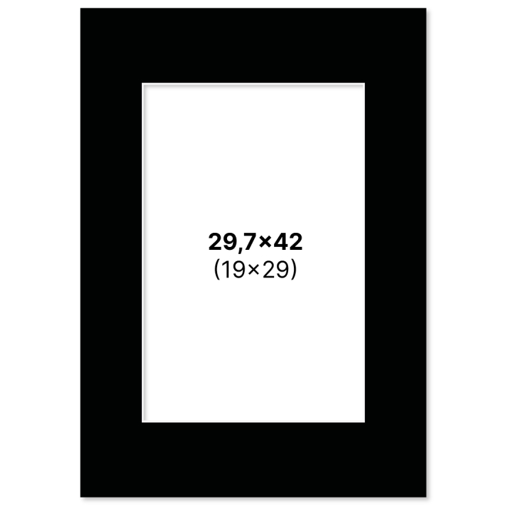 Passepartout Sort 29,7x42 cm A3 i gruppen Hobby & Kreativitet / Organisere / Rammer / Passepartout hos Pen Store (135121)