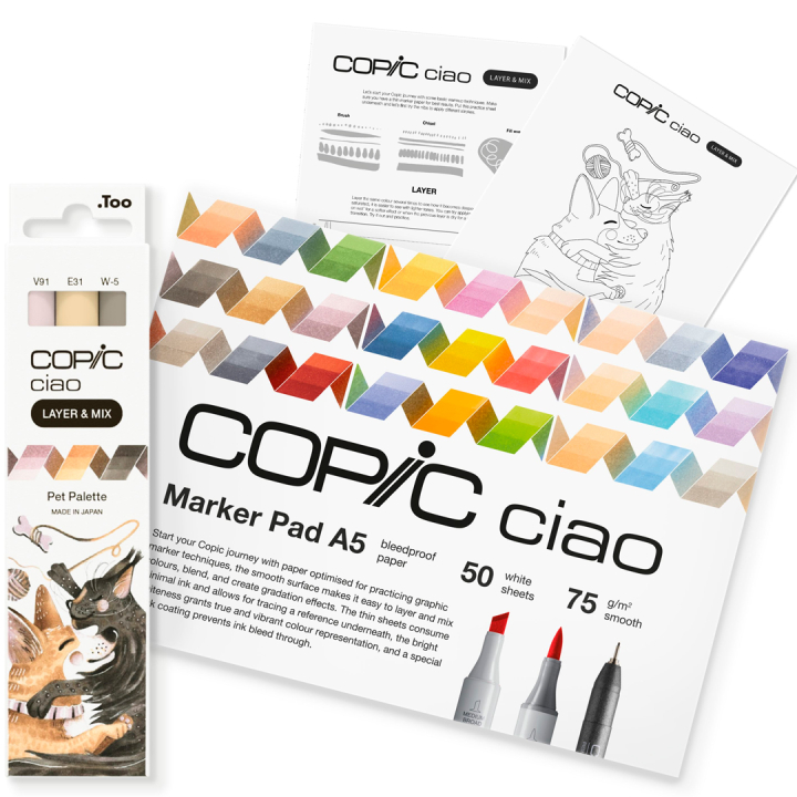 Ciao Layer & Mix 2D Starter Set Pet i gruppen Penne / Kunstnerpenne / Illustrationmarkers hos Pen Store (135133)