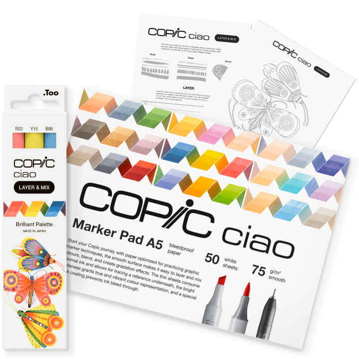 Ciao Layer & Mix 2D Starter Set Brilliant i gruppen Penne / Kunstnerpenne / Illustrationmarkers hos Pen Store (135134)