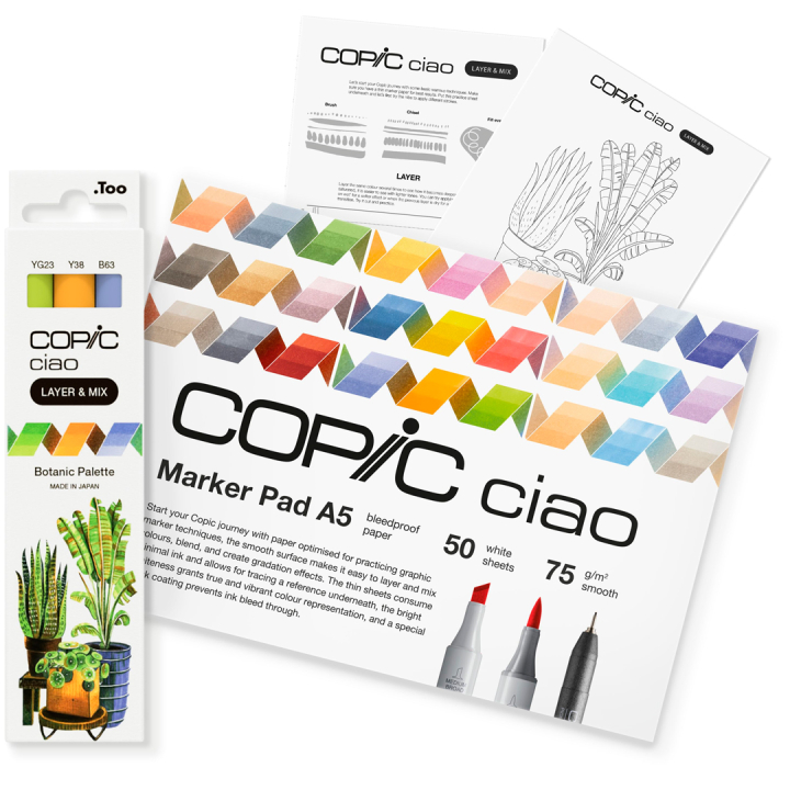 Ciao Layer & Mix 3D Starter Set Botanic i gruppen Penne / Kunstnerpenne / Illustrationmarkers hos Pen Store (135137)