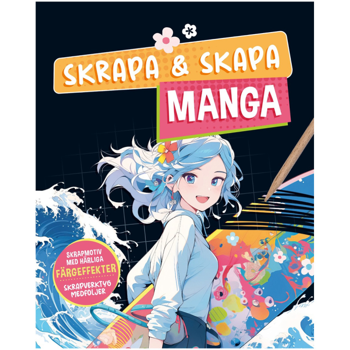 Skrapa & skapa : Manga i gruppen Kids / Sjovt og lærerigt / Farvelægning og håndværksbøger / Hobbybøger hos Pen Store (135373)
