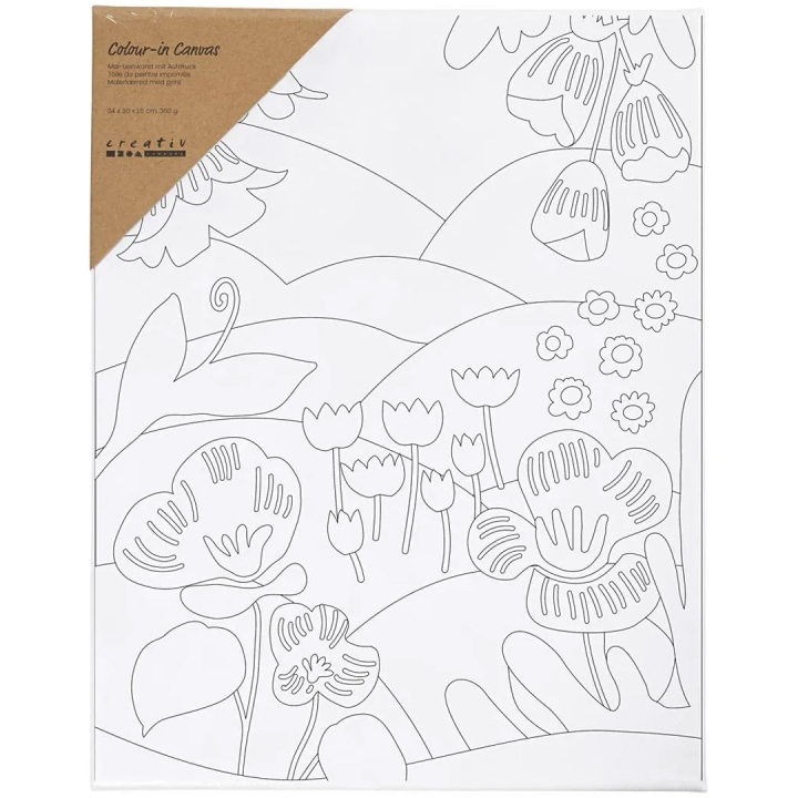 Lærred med tryk 24x30cm 360g Blomstrende landskab i gruppen Kids / Farve og maling til børn / Maletilbehør til børn hos Pen Store (135415)