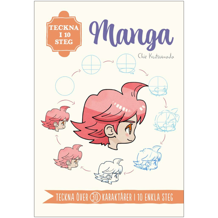 Teckna i 10 steg: Manga i gruppen Hobby & Kreativitet / Bøger / Instruktionsbøger hos Pen Store (135543)