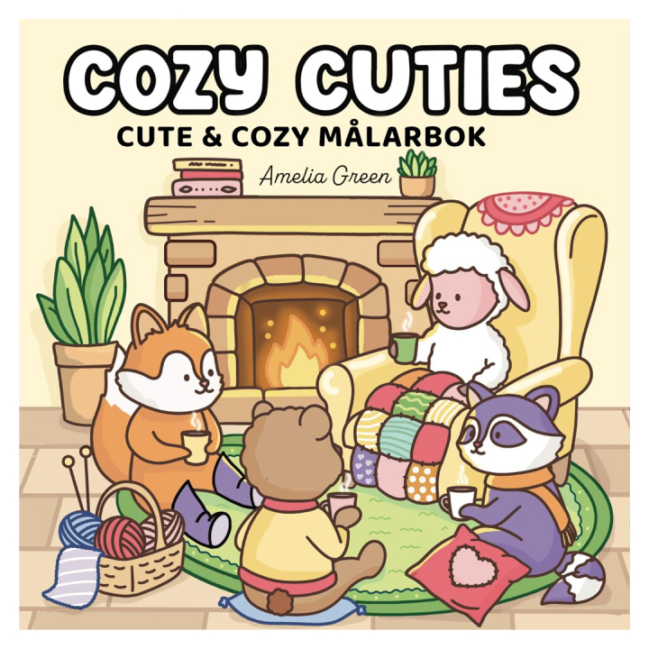 Cozy Cuties : Cute & Cozy målarbok i gruppen Hobby & Kreativitet / Bøger / Malebøger til børn hos Pen Store (135547)