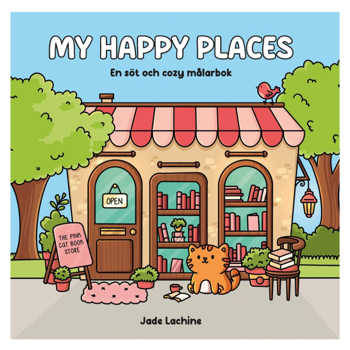 My Happy Places : En söt och cozy målarbok i gruppen Hobby & Kreativitet / Bøger / Malebøger til børn hos Pen Store (135586)