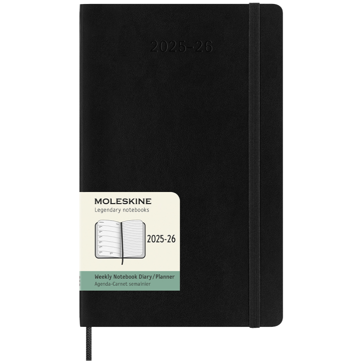 Kalender 18M WeekNote Soft Cover Large Black i gruppen Papir & Blok / Kalendere / 18 mdr kalendere hos Pen Store (135588)
