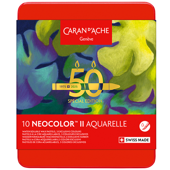 Neocolor II Aquarelle 50 Years Lush 10-sæt i gruppen Kunstnerartikler / Kunstnerfarver / Pastel / Vokspasteller hos Pen Store (135628)