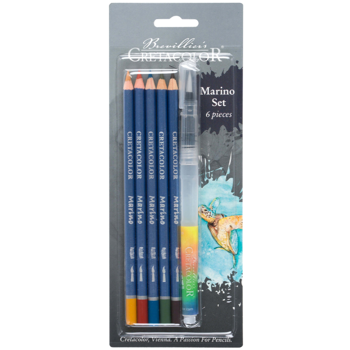 Marino akvarelsæt 6 dele i gruppen Penne / Kunstnerpenne / Akvarelblyanter hos Pen Store (135645)