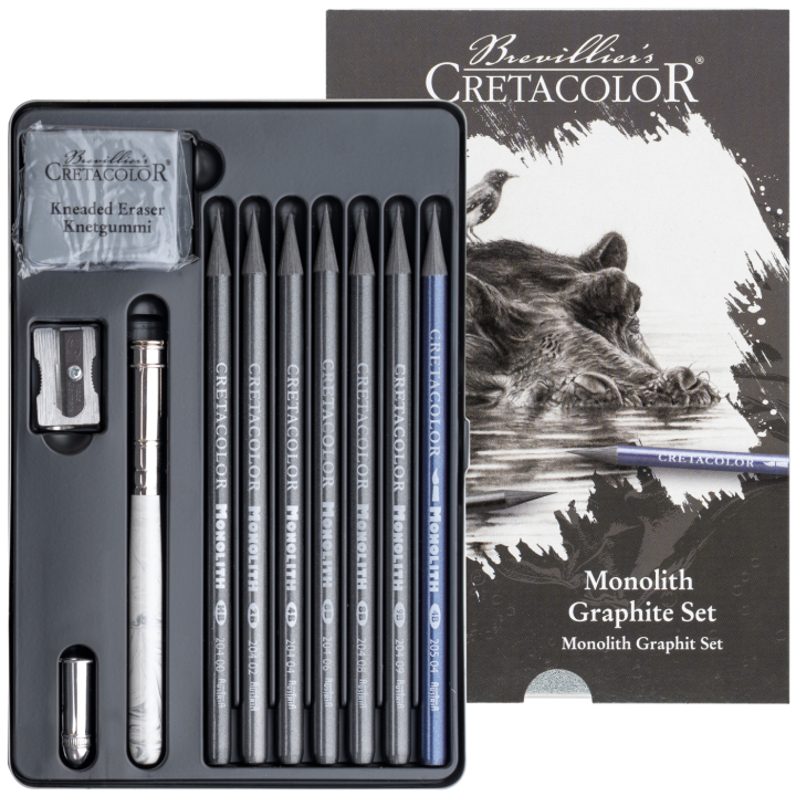 Monolith grafit-sæt 11 dele i gruppen Kunstnerartikler / Kridt og blyanter / Grafit og blyant hos Pen Store (135648)