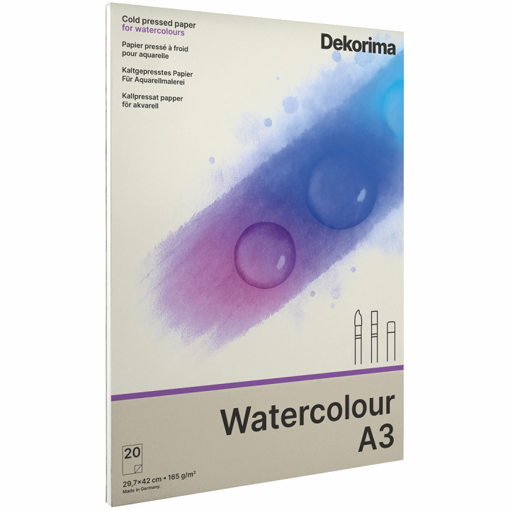 Watercolour Pad 165g A3 i gruppen Papir & Blok / Kunstnerblok / Akvarelblok hos Pen Store (135677)