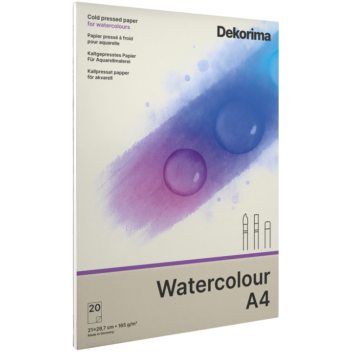 Watercolour Pad 165g A4 i gruppen Papir & Blok / Kunstnerblok / Akvarelblok hos Pen Store (135678)