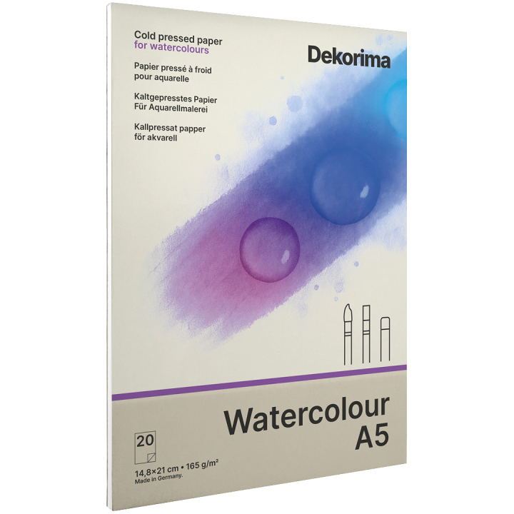 Watercolour Pad 165g A5 i gruppen Papir & Blok / Kunstnerblok / Akvarelblok hos Pen Store (135679)