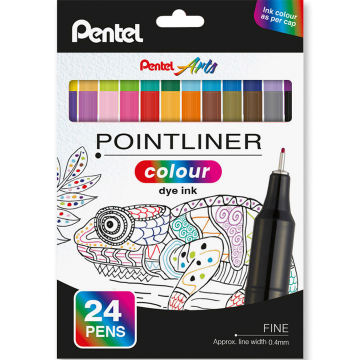 Pointliner Colour 24-sæt i gruppen Penne / Kunstnerpenne / Tusser hos Pen Store (135773)