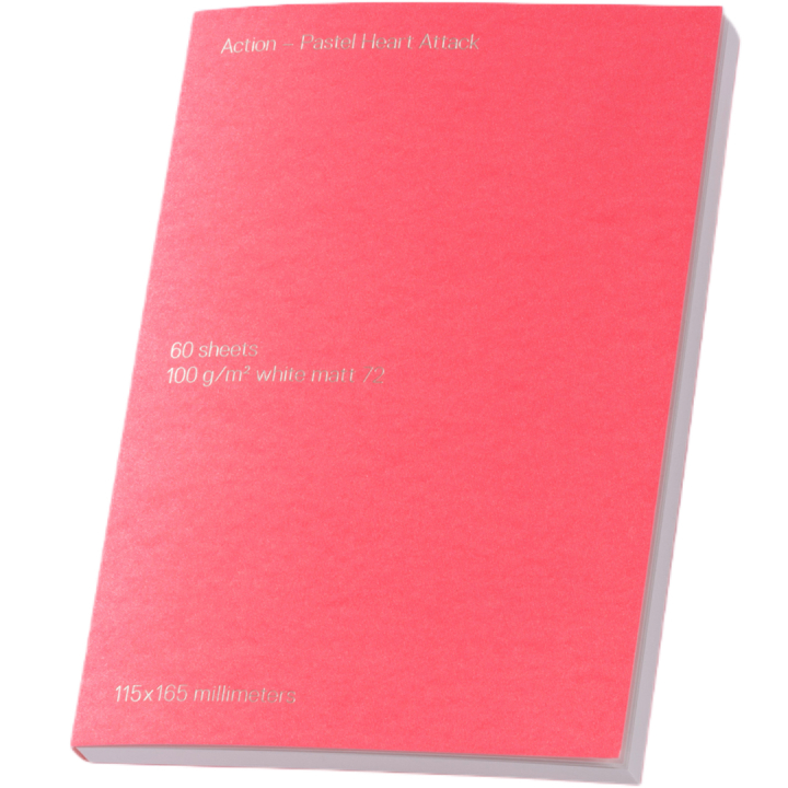 Notepad - Action Pastel Heart Attack i gruppen Papir & Blok / Skriv og noter / Notesbøger hos Pen Store (135783)