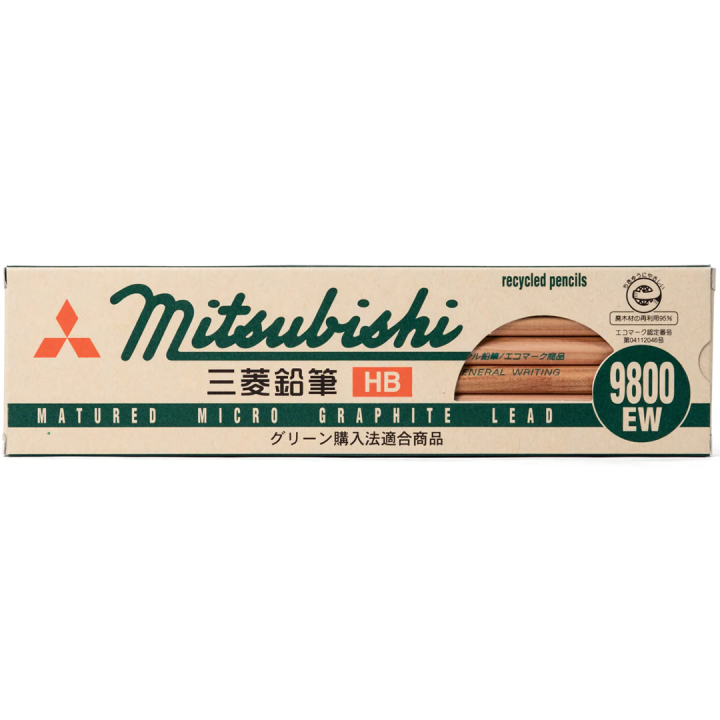 Blyant Mitsubishi 9800EW 12-pak i gruppen Kunstnerartikler / Kridt og blyanter / Grafit og blyant hos Pen Store (135801_r)