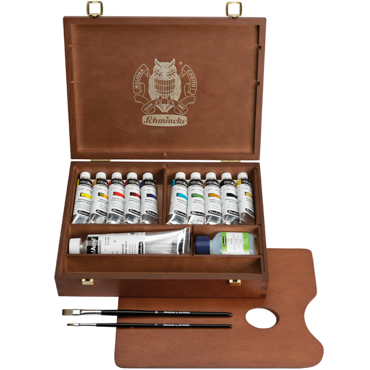 PRIMAcryl Akrylmaling Wooden Box set i gruppen Kunstnerartikler / Kunstnerfarver / Akrylmaling hos Pen Store (136014)