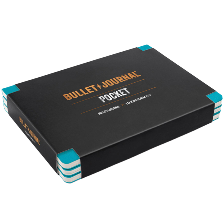 Bullet Journal Pocket 3-pak Turquoise25 i gruppen Papir & Blok / Skriv og noter / Skriveblokke og hæfter hos Pen Store (136020)