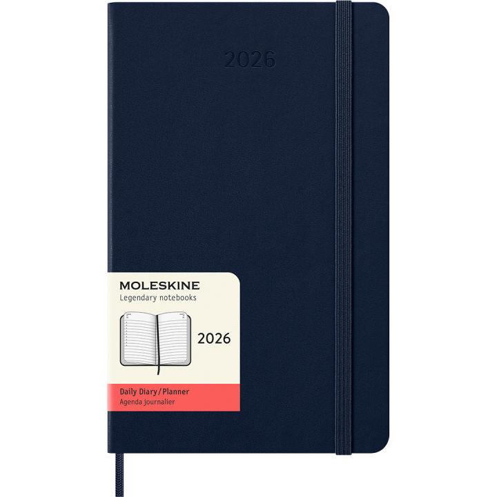 Kalender 12M Daily 2026 Hardcover Large Sapphire Blue i gruppen Papir & Blok / Kalendere / 12 mdr kalendere hos Pen Store (136086)