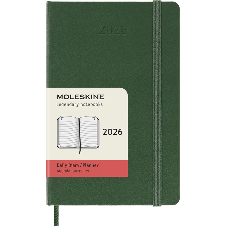 Kalender 12M Daily 2026 Hardcover Pocket Myrtle Green i gruppen Papir & Blok / Kalendere / 12 mdr kalendere hos Pen Store (136092)