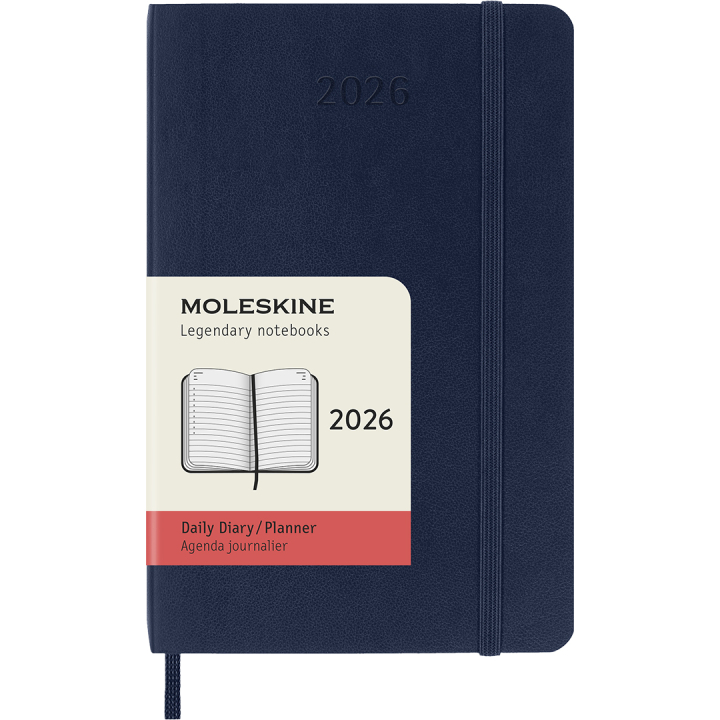 Kalender 12M Daily 2026 Softcover Pocket Sapphire Blue i gruppen Papir & Blok / Kalendere / 12 mdr kalendere hos Pen Store (136096)
